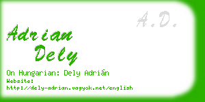 adrian dely business card